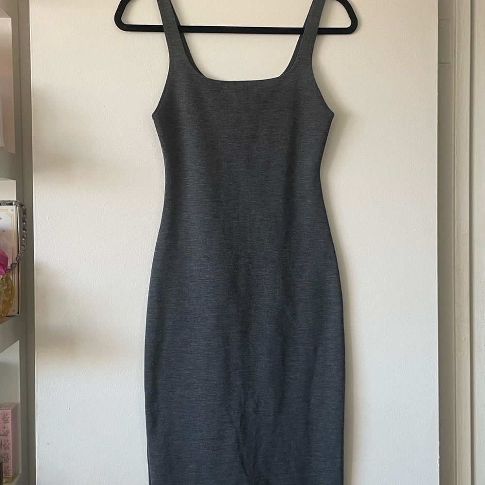 Zara Trafaluc Charcoal Gray bodycon midi dress Medium